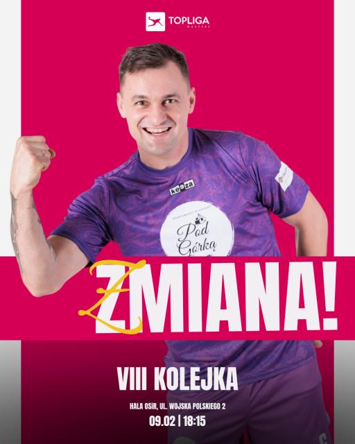 Zmiana! VIII kolejka Top Ligi Masters w poniedziałek!
